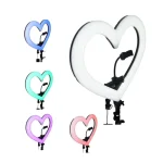 Aro de Luz Led 48cm en forma de Corazón +Trípode